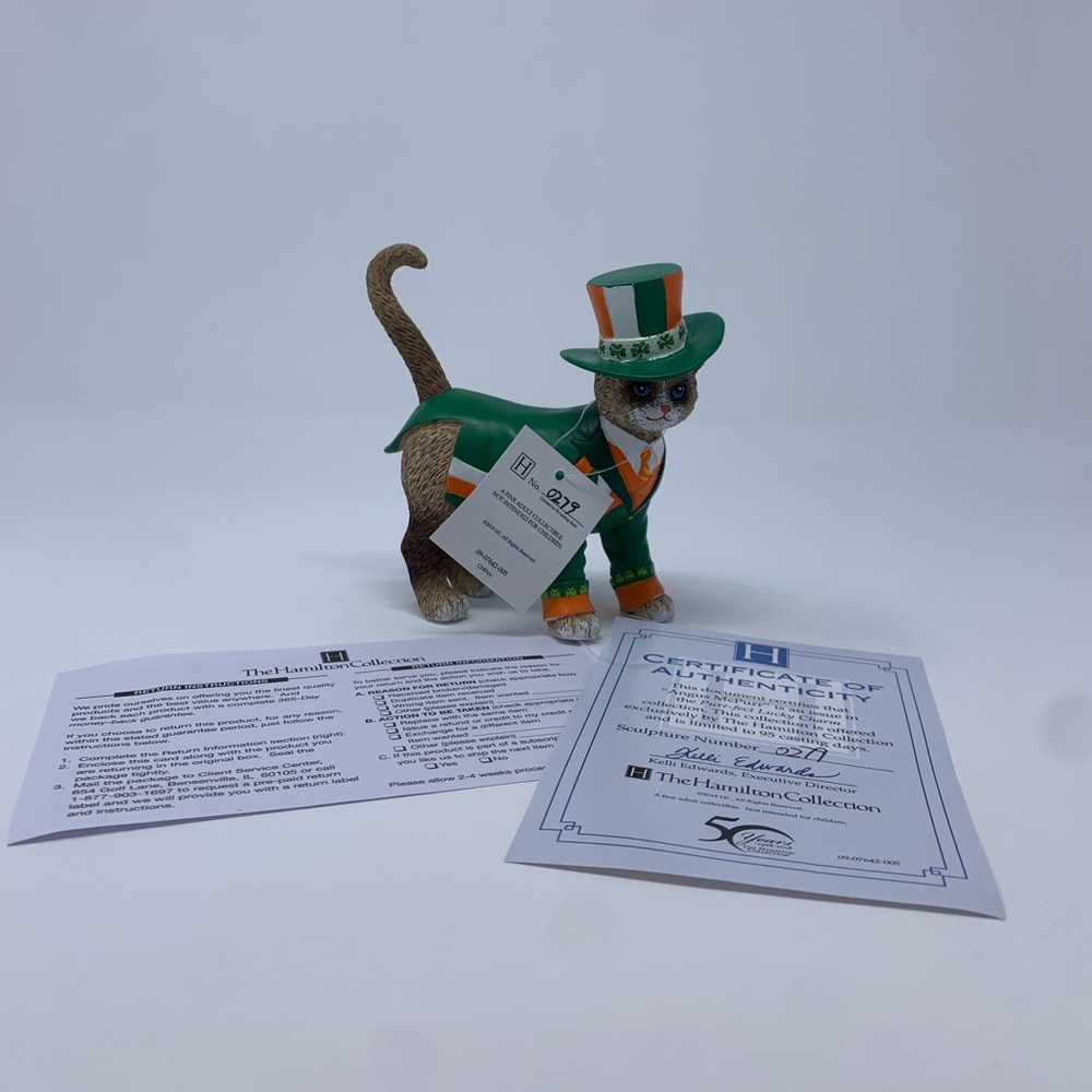 HAMILTON COLLECTION Angus McPurr Purr-fect Lucky Charm Collection Cat #0279